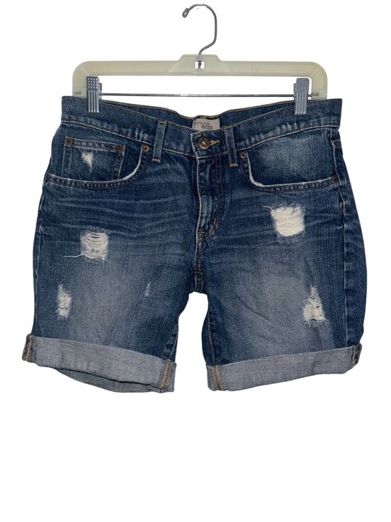 Levi's Pants - Levis Womens Distressed Denim Jean Shorts Size 6/28 Folded Hem